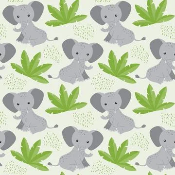 Children's animal seamless pattern. Stock-Illustration