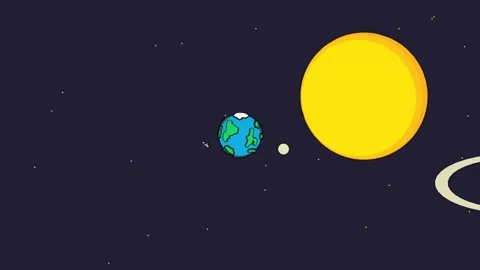 Children's animation called Space Stock Footage 135593415