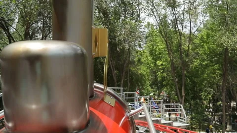 Children's attraction railway Stock Footage 92791302