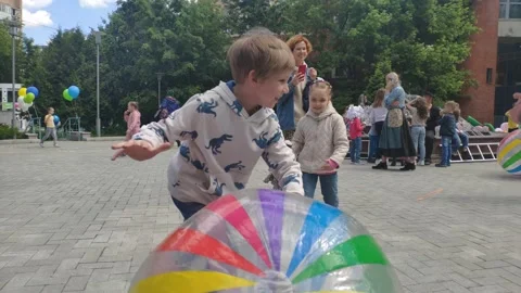 Children's ball game Stock Footage 155629536