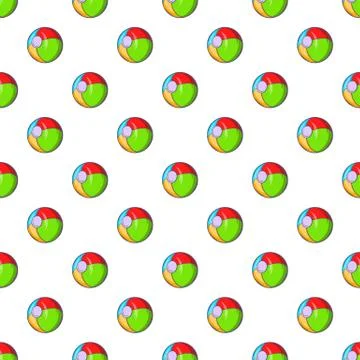 Childrens ball pattern, cartoon style Stock Illustration