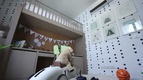 Children's bedroom Stock Footage 139950316