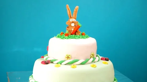 Children's birthday cake Stock Footage 36017485