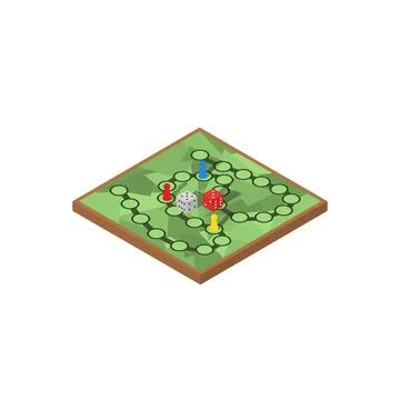 Children's board game with chips and dice Stock Illustration