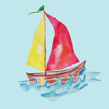 Children's boat Stock Illustration