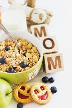 Children's breakfast Stock Photos