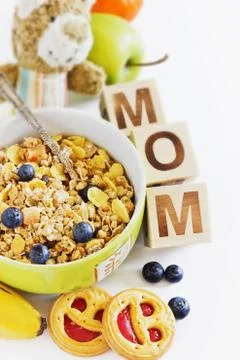 Children's breakfast Stock Photos