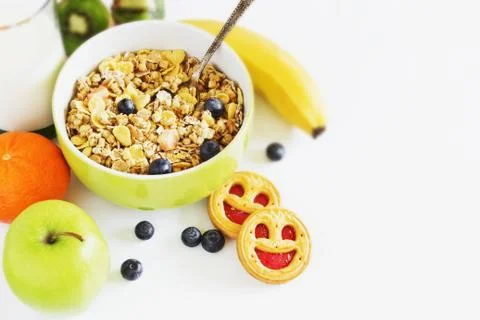 Children's breakfast Stock Photos