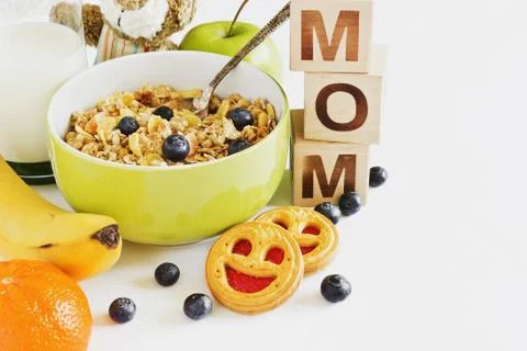Children's breakfast 스톡 사진