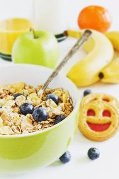 Children's breakfast Stock Photos