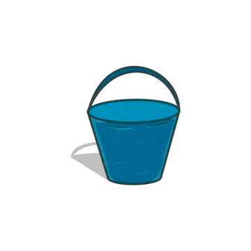 Children's bucket for playing in the sandbox. Vector illustration. Stock Illustration