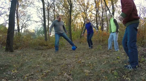 Children's camp in the autumn of fun. Video stock 59143594