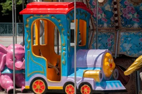 Children's carousel closeup Stock Photos