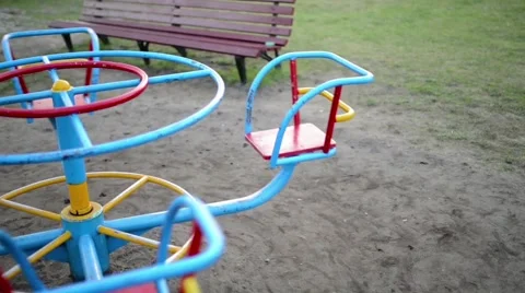 Childrens carousel Stock Footage 54330017