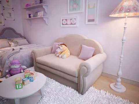 Children's classical style sofa Stock Illustration