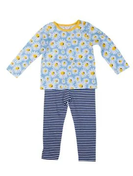 Childrens clothing with a pattern of daisy. Isolate on white. Stock Photos