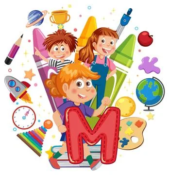 Children's Creative Learning Adventure Stock Illustration