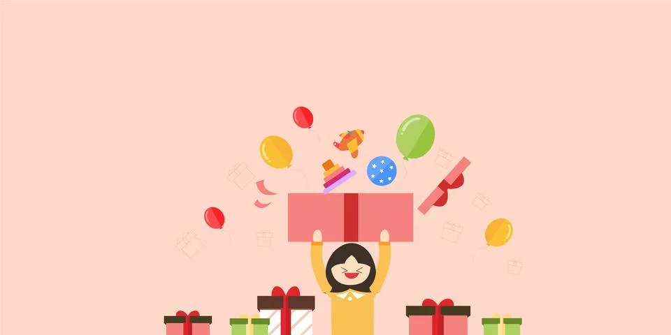 Children's Creative Playtime Stock Illustration