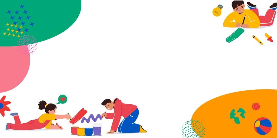 Children's Creative Playtime Stock Illustration