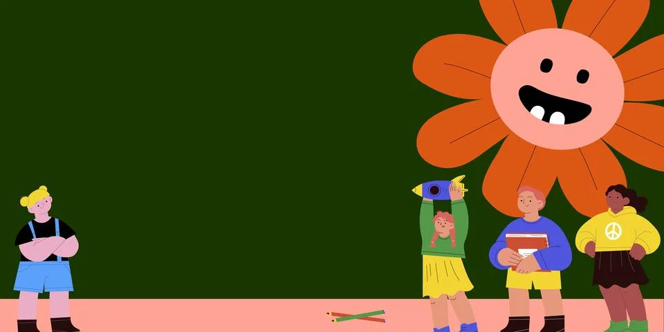 Children's Creative Playtime Stock Illustration
