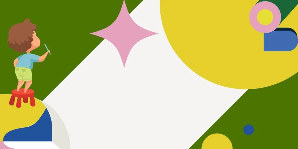 Children's Creative Playtime Stock Illustration