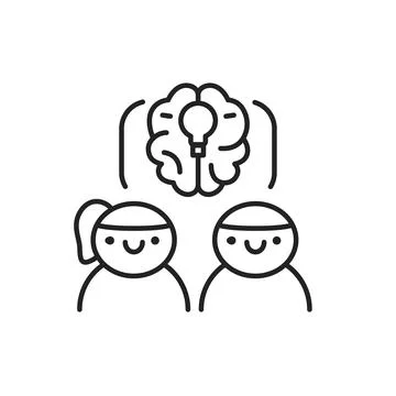 Children's creative studio color line icon. Pictogram for web page, mobile ap Stock Illustration
