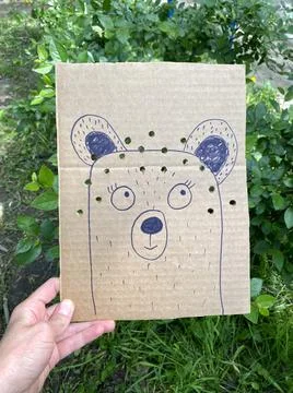 Children's creativity, step by step how to make kids craft Stock-Fotos