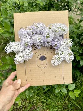 Children's creativity, step by step how to make kids craft Stock Photos