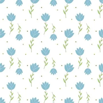 Childrens cute floral pattern for wrapping and textile. Vector illustration Stock Illustration