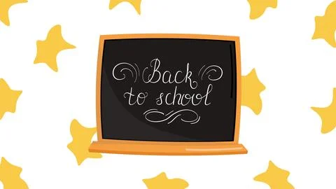 Childrens cute school poster. Back to school. Usable for your flyer, template Stock Illustration