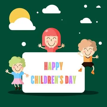 Children's Day Illustration Vector Stock Illustration