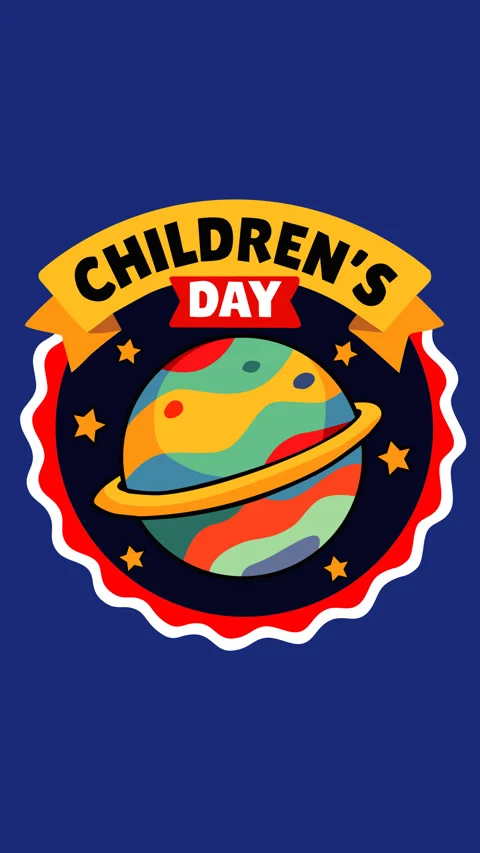 Childrens Day Space Planet Fun Celebration Concept 스톡 동영상 333751493