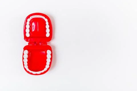 Children's dentist set. White background. Medical, stomatology, dental, ora.. Stock Photos