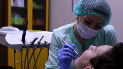 Children's dentistry. Examination of the teeth Stock Footage 57919106