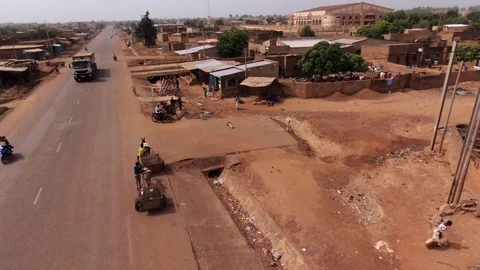 Children's donkey carts in town Stock Footage 80778962