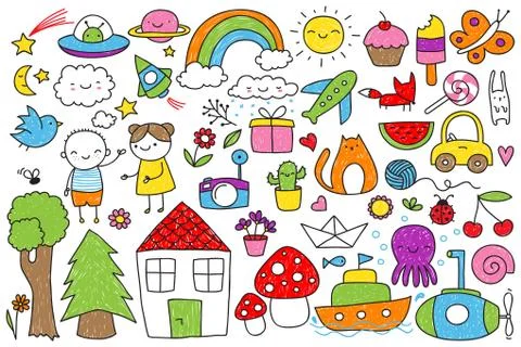 Children's doodle Stock Illustration