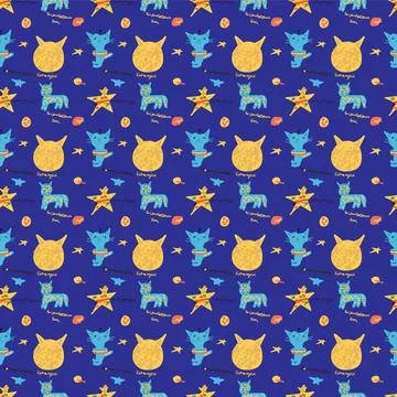 Children's doodles . Seamless pattern. Stock Illustration