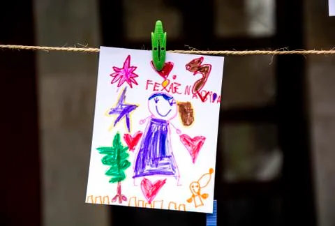 A children's drawing 2 Stock Photos
