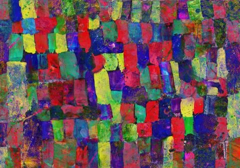 Children's drawing of abstract spots Stock Illustration