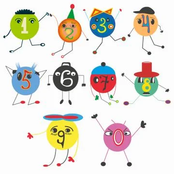 Children's drawing figures with figures Stock Illustration