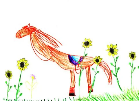 Children's drawing Stock Illustration