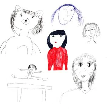 Children's drawing Stock Illustration