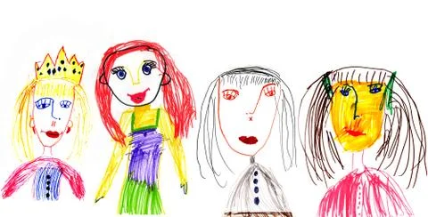 Children's drawing Stock Illustration