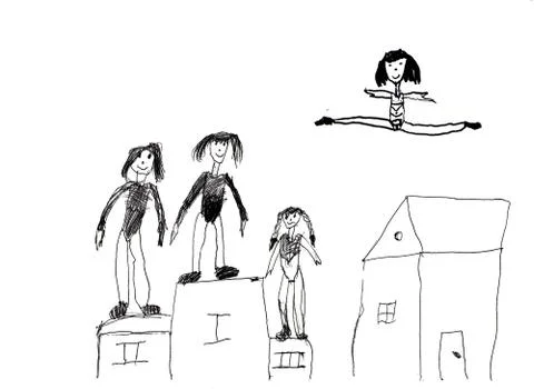 Children's drawing Stock Illustration