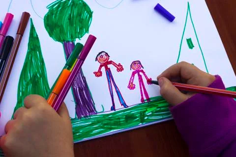 Children's drawing Stock Photos