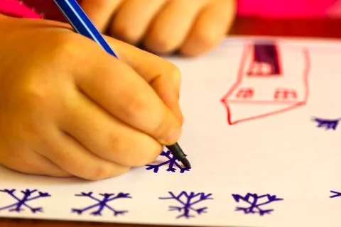 Children's drawing Stock Photos