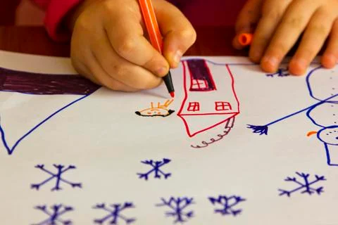 Children's drawing Stock Photos