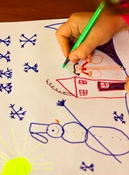 Children's drawing Stock Photos