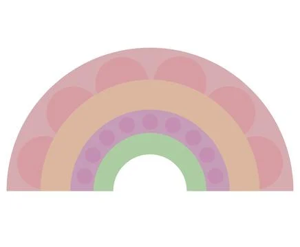 Children's drawing of a rainbow. Vector illustration. Stock Illustration