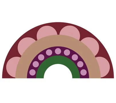 Children's drawing of a rainbow. Vector illustration. Stock Illustration